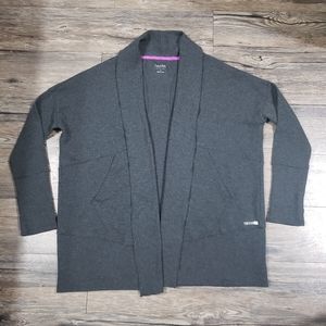 Calvin Klein Performance Thermal Cardigan Size Large Women Gray Sweater Jacket